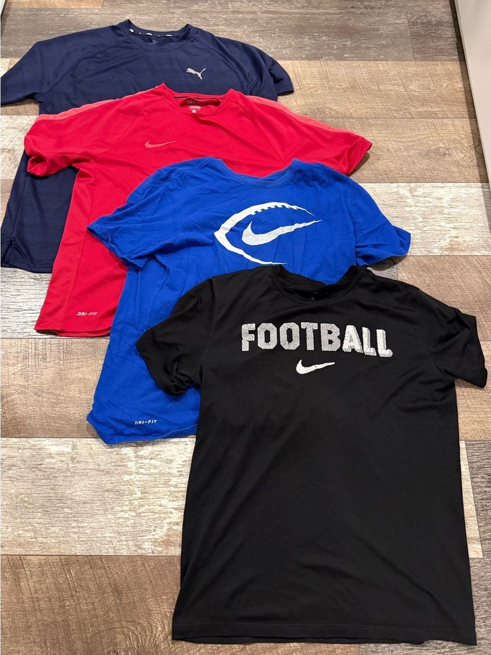 Nike Black 'Football' Logo Short Sleeve Tee